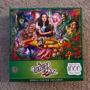 MasterPieces Magical Land of Oz 1000 Pc Jigsaw Puzzle The Wizard of Oz w/ Poster